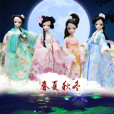 芭比玩具公主洋娃娃中国可儿娃娃古装女孩可兒四季仙子关节体