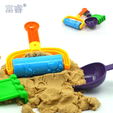 套太空玩具沙模具工具套装批发滚筒印花加厚沙滩戏水沙铲子3件装