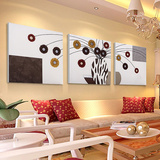 馨雅格现代简约客厅装饰画无框卧室餐厅墙壁挂画浮雕立体抽象三联