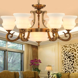 欧式吊灯全铜客厅复古灯具新中式艺术简约美式复式楼卧室吸顶灯饰