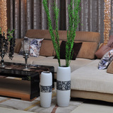 福美林 欧式现代客厅落地大花瓶 陶瓷工艺品水培养花摆件家饰软装