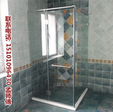 北京定做淋浴房 L型 一字形合页平开门 钢化玻璃卫浴屏风浴室隔断