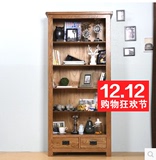 欧式实木家具 两抽书架 书柜 简易 置物架特价 进口橡木厂家直销