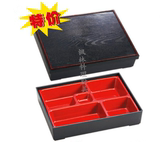 日式木纹便当盒 高档套餐盒 送餐盒 打包盒 寿司盒 料理盒 内五格