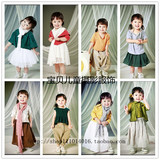 秋季新款儿童摄影服装韩式 影楼造型童装2-3岁小女孩艺术服饰批发