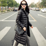 卡西玫2015秋冬新款薄款羽绒服女大码修身韩版中长轻薄羽绒外套