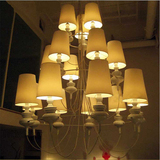 西班牙卫士吊灯创意多头布艺吊灯后现代客厅餐厅别墅复式楼梯灯具