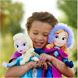 冰雪奇缘大冒险 艾莎Elsa公主Anna安娜毛绒玩具公仔娃娃包邮正品