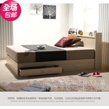 简约现代时尚单人床双人床板式床储物床 优质环保板材 支持定制