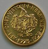 G002稀少的阿尔巴尼亚1938  20法郎金币