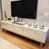 电视柜简约现代白色烤漆欧式组合电视机柜地柜小户型客厅家具矮柜