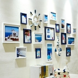 欧晟 客厅地中海相片墙 办公室公司墙背景相框创意组合 照片墙