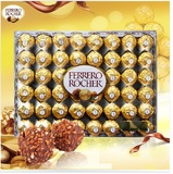 意大利原装进口 费列罗T48金莎榛仁夹心巧克力48粒水晶礼盒零食品