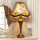 欧式台灯卧室美式奢华复古铜简约中式新古典简欧创意床头装饰台灯