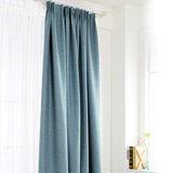 名扬 纯色加厚棉麻亚麻窗帘全遮光卧室客厅窗帘成品定做