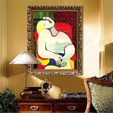 世界名画家毕加索客厅装饰画 玄关挂画餐厅壁画抽象人物艺术油画