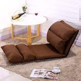 棉麻懒人沙发 创意单人可折叠榻榻米床上椅子卧室小沙发飘窗垫