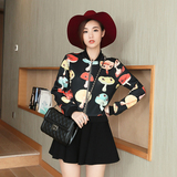 包邮2015年春装新款韩版女装休闲上衣蘑菇女子棒球服潮短款外套
