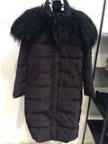 MO摩家代购专柜正品代购2015新女冬款长款毛领羽绒服MA154EIN14