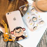小猴子iphone6手机壳苹果6s 6plus挂绳全包指环扣支架4.7保护套壳