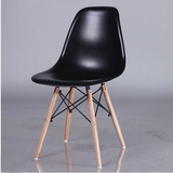 宜家椅子白时尚简约靠背伊姆斯椅成人凳子现代实木创意家用电脑椅