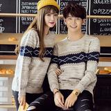 韩国代购新款套头毛衣女装秋季情侣装长袖打底衫加厚针织衫毛衫潮