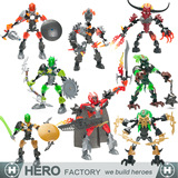 男孩生化英雄工厂战士机器人 儿童益智玩具 拼装积木拼插建构组合
