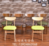简约咖啡厅奶茶店长方桌甜品店 西餐厅桌椅子组合 茶餐厅北欧实木