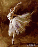 新品diy数字油画人物卧室包邮手绘客厅抽象装饰画 40*50芭蕾舞者