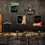 美式工业风复古怀旧壁灯墙面壁饰挂饰酒吧咖啡厅墙上装饰品铁皮画