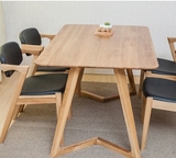 简木创佳 北欧宜家实木餐桌白橡木餐桌椅组合创意异型脚餐桌家具