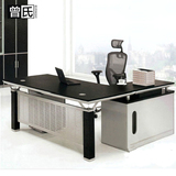 上海办公家具时尚简约老板桌经理办公桌主管桌钢木办公桌电脑桌