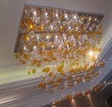 水晶玻璃空心球空心条纹鱼透明空心气泡球家居装饰式装饰工程珠帘