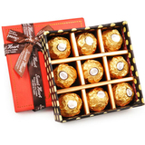费列罗巧克力礼盒9粒生日圣诞节礼物送女神零食品白色情人节礼物