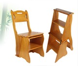 实木两用折叠椅靠背楼梯椅四层登高楼梯椅多功能学习家用凳子包邮