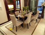 新古典餐桌椅组合 欧式实木餐桌 酒店家具 后现代长方形6人饭桌