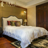 新中式双人床1.8米简约现代中式实木婚床公主床样板房间家具定制