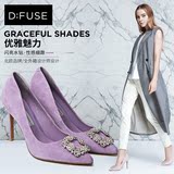 D：Fuse/迪芙斯2016春季新款羊皮水钻尖头优雅单鞋女鞋DF61113061