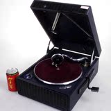 9品古董老物件收藏哥伦比亚Columbia 唱机78转手摇留声机音质优