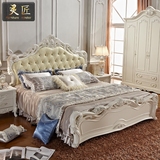 欧式床 实木床1.5米双人床雕花婚床卧室现代家具公主床高箱储物床