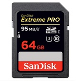 SanDisk闪迪至尊超极速SD卡 64G Class10 633X 95M/S 存储卡