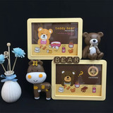 韩版高档双7寸摆台泰迪熊/KT猫组合连体挂墙相框创意儿童卡通相框