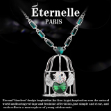 法国Eternelle施华洛世奇元素水晶首饰品 日韩可爱长款项链送女友