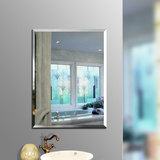玉晶壁挂长方形镜子简约浴室镜高清无边框镜悬挂洗手间银镜卫浴镜