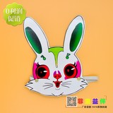 幼儿园教学用品儿童舞台表演道具角色扮演动物兔子头饰小白兔面具