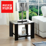 【有现货】顾家客厅沙发边几边柜角几边桌钢化玻璃家具KUKA186B