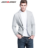JackJones杰克琼斯春含莱卡男士修身针织西装西服外套C|215108005
