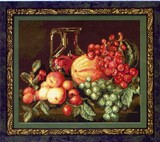 十字绣电子图纸重绘源文件Riolis_C-060桌上的水果与葡萄酒