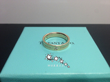 美国正品代购 Tiffany蒂芙尼 18K玫瑰金 三钻石 戒指婚戒对戒 4mm