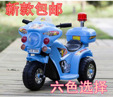 新款儿童电动摩托车三轮车带音乐宝宝电瓶车童车警车小孩1-2-3岁